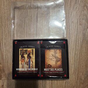 Travel Series Playing Cards 2 Decks Wonders of the World & Must See Places